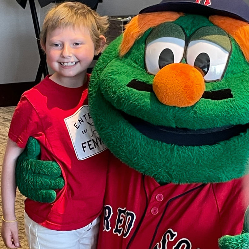 Wally Red Sox with White T-shirt Mascot Costume